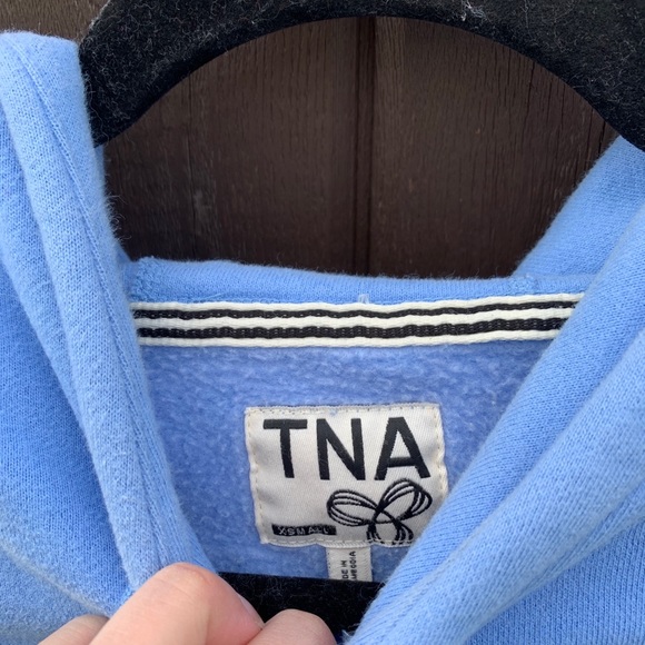 baby blue aritzia hoodie with embroidered logo - Picture 2 of 3